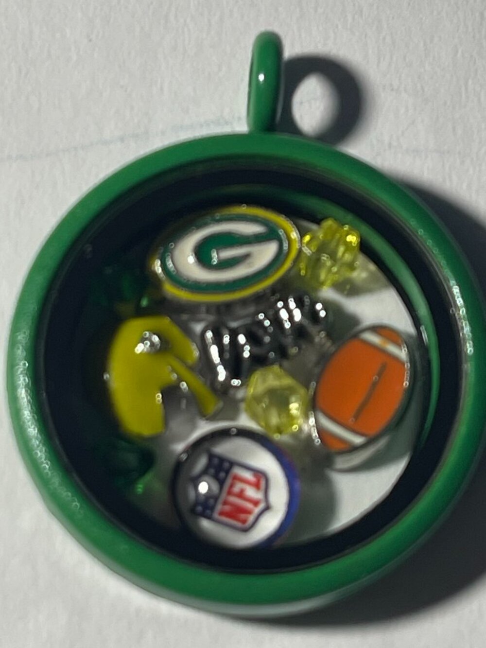 Green Bay Packers NFL Memory Charm Locket w/ 22 IN chain NEW